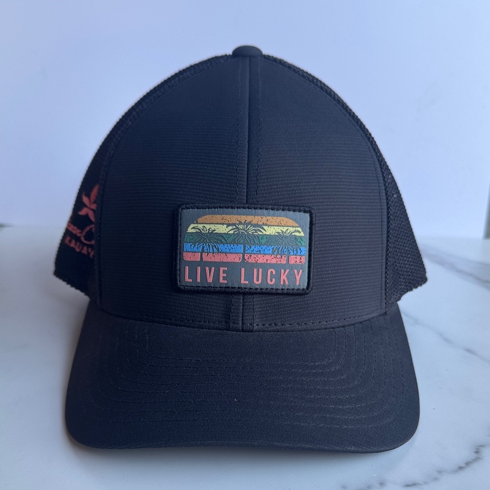 Live Lucky Black Trucker Hat